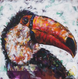 Toucan - Mixed Medias - 18x18